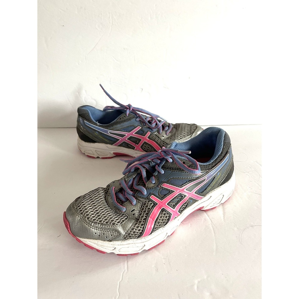 Y2K 2000's Retro Asics Womens Gel Contend Running Shoe 7 Gray and Pink